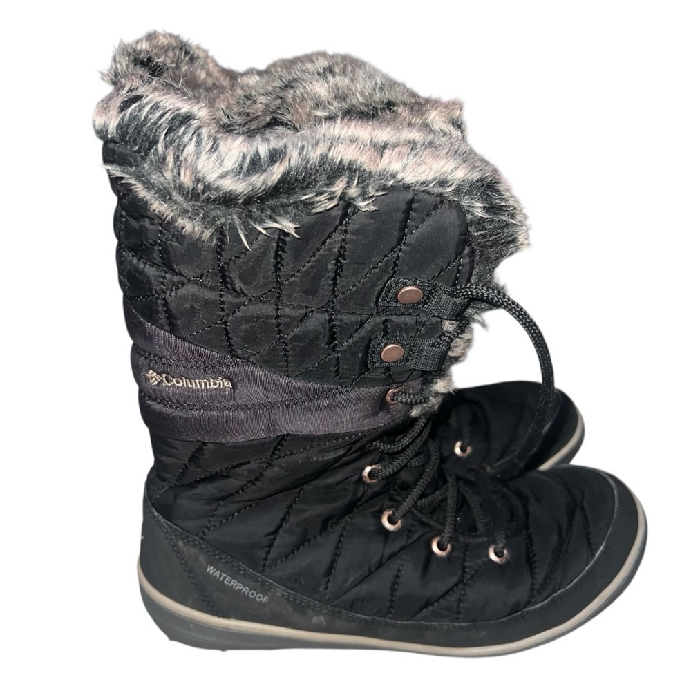 EUC Columbia Women's Heavenly Omni-Heat Boot in Black Kettle Size 9 Warm Comfy